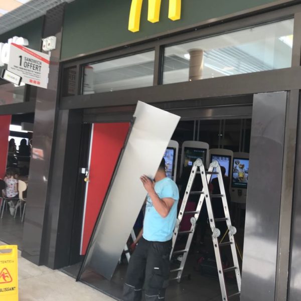 installation rideau métallique